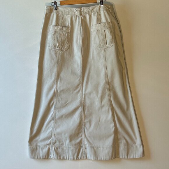 Covington SZ 16 Khaki 5 pocket maxi / midi skirt classic essential street style - Picture 5 of 9